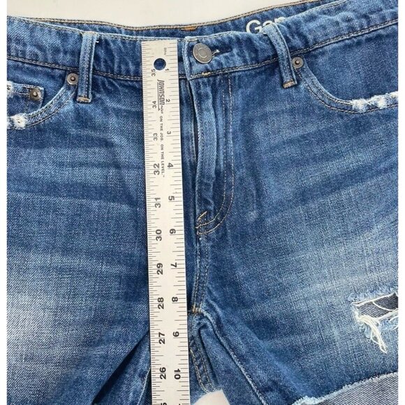 Gap 1969 Original Best Girlfriend Jean Shorts Womens Size 27 Distressed Cut Off - Picture 9 of 10